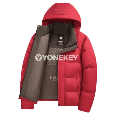Erkekler üçin gyş parka penjek, ýyly, kapýuşonly, suw geçirmeýän, uly ölçegler