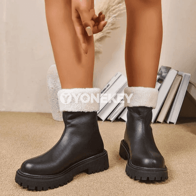 Zenanlar üçin gyş ýyly plush ýokary boýunly ädikler