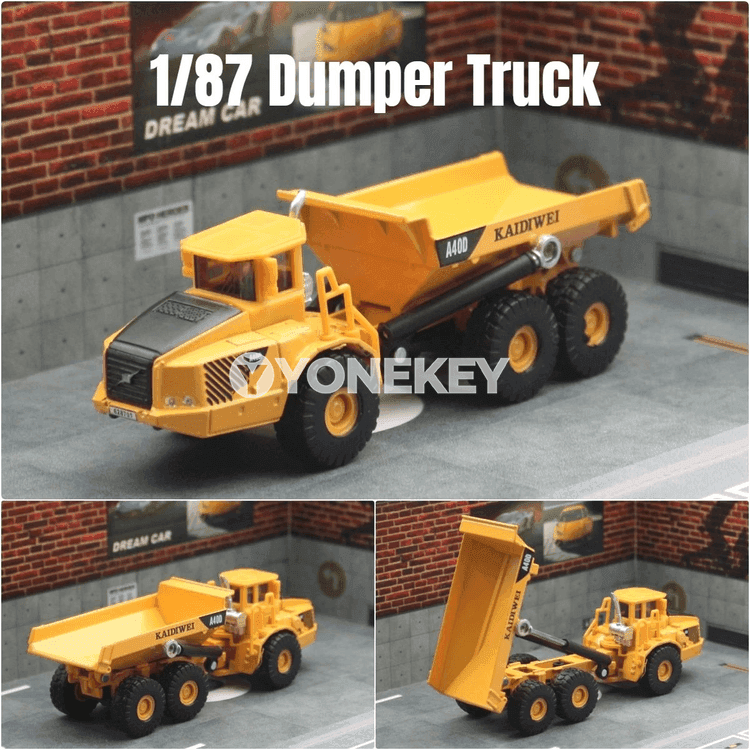 Dumper Tipper Truck 1:87 metal model awtoulag, gurluşyk ýük maşyny