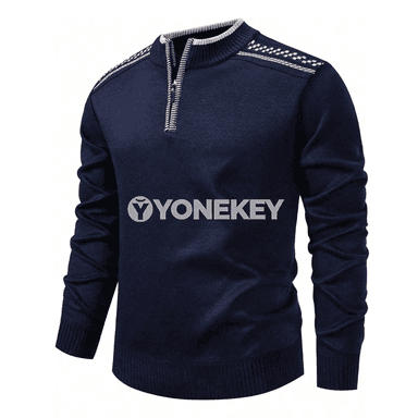 Erkekler üçin fermuarly gündelik hudi, güýz-gyş trikotaž sweatshirt
