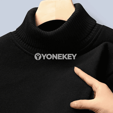 Erkekler üçin ýyly turtlenek sviter, ýumşak fleesli, rahat kesim