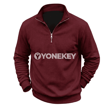 Erkekler üçin ýyly zipli sport switeri, ýumşak fleece içlikli