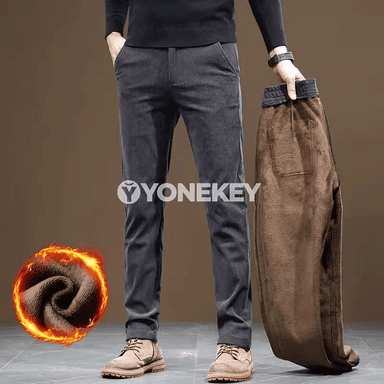 Gyş üçin ýyly erkek balaklary, kadaly slim kesim