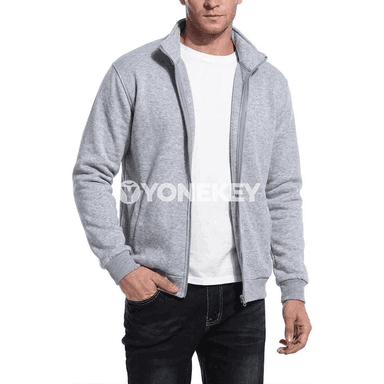 Erkekler üçin ýyly fermuarly ýeňil sport jaket, jübili