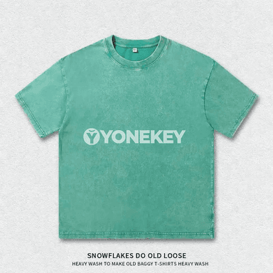 Ýazly ýeňli erkek futbolkasy, vintage stil, pagta