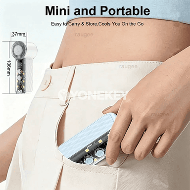Göçme Mini El Wentilýatory, USB Zarýadly, LED Ekranly