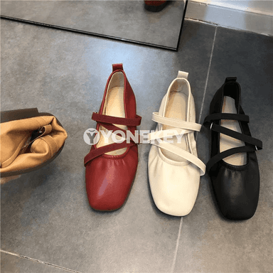 Aýal-gyzlar üçin square toe Mary Jane flats köwüşler, täze moda, rahat