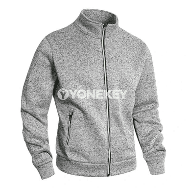 Erkekler üçin ýyly fermuarly gündelik jaket, sport görnüşli daşky geýim