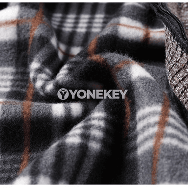 Erkekler üçin ýyly trikotaž fliş kardigan — güýz-gyş, slim fit