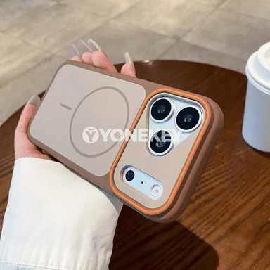 iPhone 11–18 üçin iki reňkli magnitli gorag kabygy, Magsafe bilen