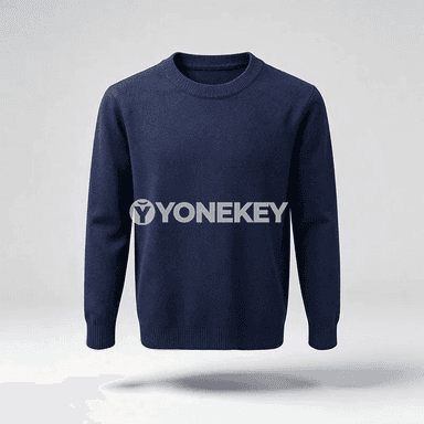 Erkekler üçin ýyly trikotaž switer, giň boýunly, uzyn ýeňli