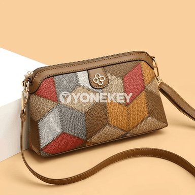 Zenanlar üçin kiçi PU deri crossbody sumka, shell görnüşli