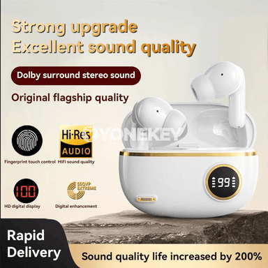 TWS simsiz Bluetooth nauşnikler, mikrofonly, güýçli ses, oýun üçin
