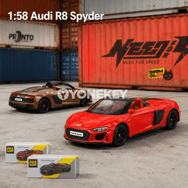 Audi R8 Spyder 1:58 metal model awtoulag, kolleksiýa üçin oýunjak