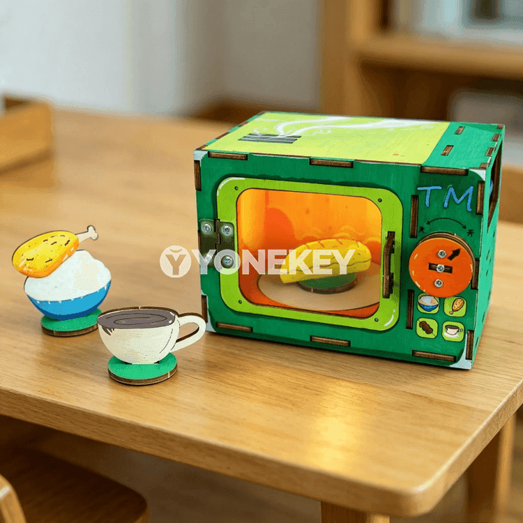 Çagalar üçin DIY ylym-bilim deney modeli: mikrotolkunly peç