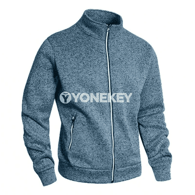 Erkekler üçin ýyly fermuarly gündelik jaket, sport görnüşli daşky geýim