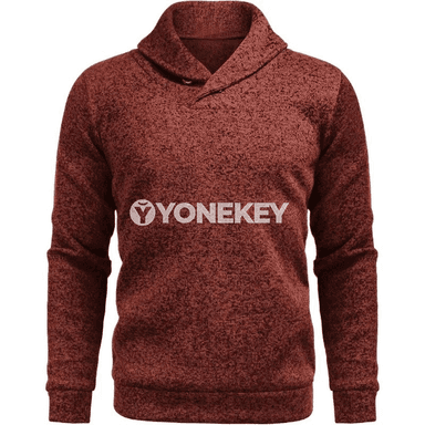 Erkekler üçin ýokary boýunly zipsiz ýyly sweatshirt, oversize