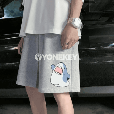 Erkekler üçin gysga ýeňil sport şortik — çaply, giň kesim, M-5XL