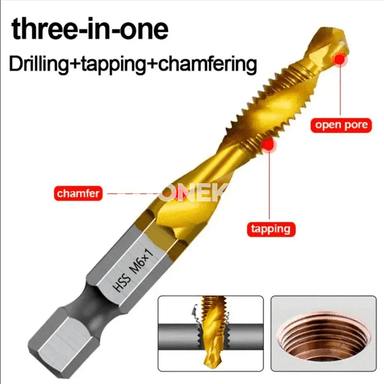 6 bölekli sap kesiji buraw toplumy, HSS, metal we agaç üçin
