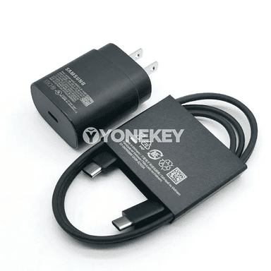 Samsung üçin 25W US çalt zarýad beriji adapter, Type-C kabel bilen