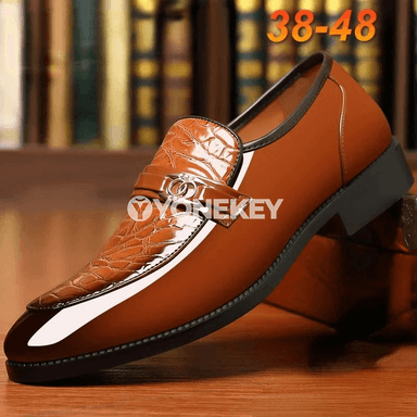 Erkekler üçin ýiti burun resmi köwüşler, ýokary hilli loafers
