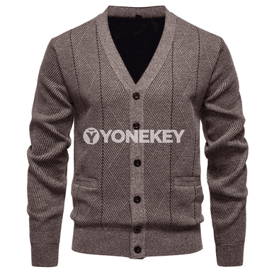 Erkekler üçin ýyly cardigan sviter-kurtka, jübili, zipli