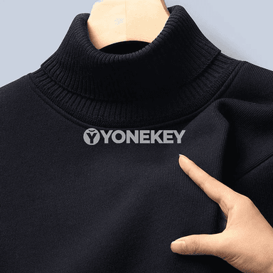 Erkekler üçin ýyly turtlenek sviter, ýumşak fleesli, rahat kesim