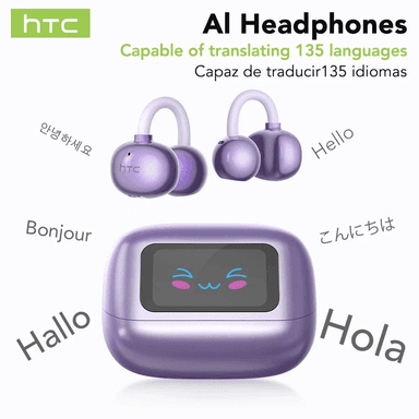 HTC NE54 Bluetooth gulaklyklary, AI terjimeçi, akylly sensorly ekranly