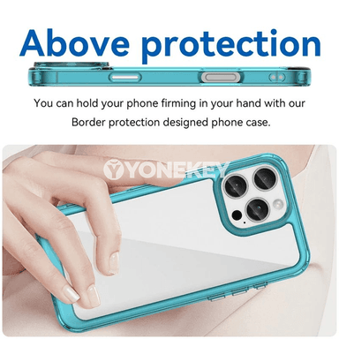iPhone üçin transparent berk gorag gapagy, anti-çyzgy ýeňil korpus