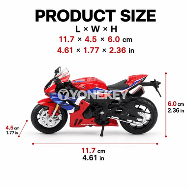 Honda CBR1000RR-R 1:18 metal motosikl modeli, kolleksiýa üçin