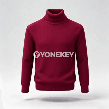 Erkekler üçin ýyly beýik boýunly trikotaž switer, gündelik stil