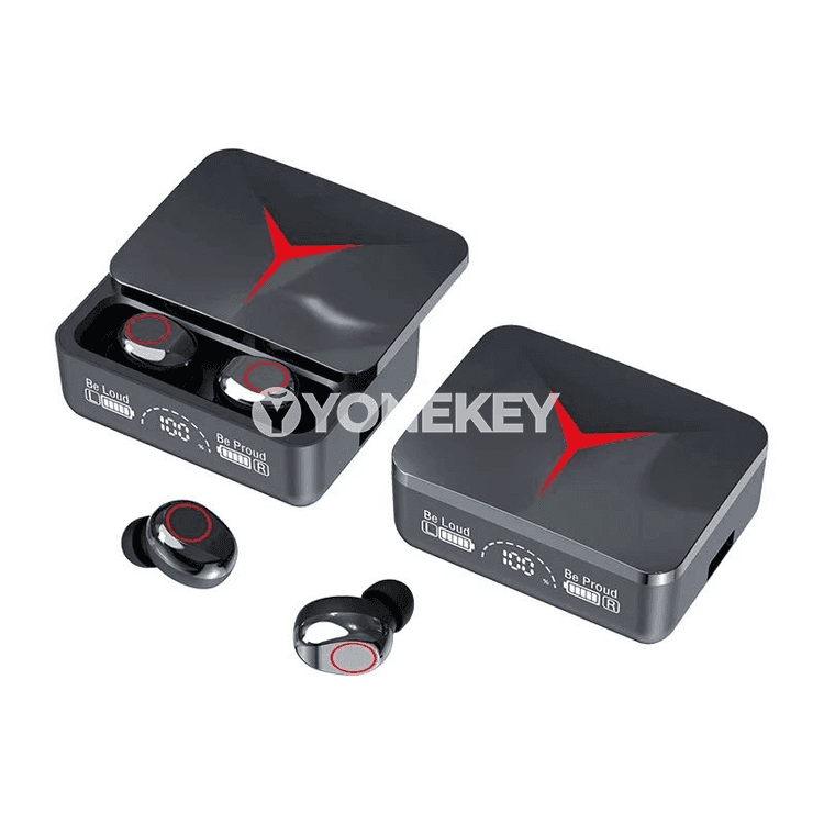 M90 Bluetooth TWS simsiz nauşnik, LED displeýli, ses izolýasiýaly