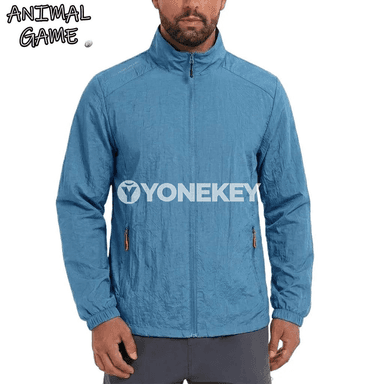 Erkekler üçin ýeňil sport UV goragly ýazky jaket