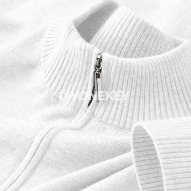 Erkekler üçin ýyly polo switer, ýokary boýunly, fermuarly, gündelik stil