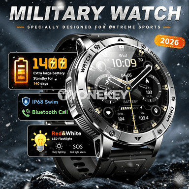 GUHUAVMI AK112 akylly sport sagady, 1.7" AMOLED, 5ATM, Bluetooth jaň, 1400 mAh
