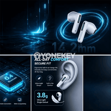 Lenovo EA189 Bluetooth 5.4 simsiz gulakçyklary, LED gaply sport nauşnikler