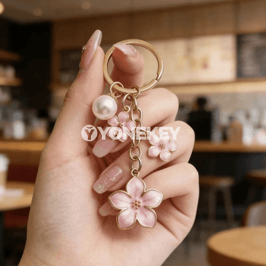 Sakura gülli monjukly zenanlar üçin bezeg açar tutawaç
