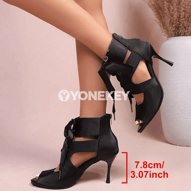 Zenanlar üçin ýokary ökçeli tokaýly aýakgaplar, açyk burunly sandal