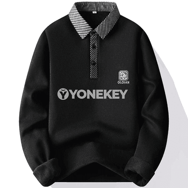 Erkekler üçin ýyly fleece switer, galstuk boýunly, sypaýy stil