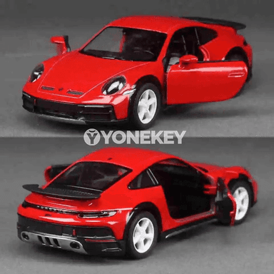 Porsche 911 Rallye 1:36 metal model awtoulagy, kolleksiýa sowgady