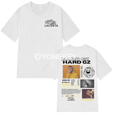 HARD GZ Tour 2025 erkek futbolkasy, cotton, giň kesimli