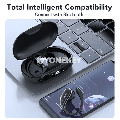 Erazer XT80 simsiz Bluetooth nauşnikler, suw geçirmeýän sport görnüşi