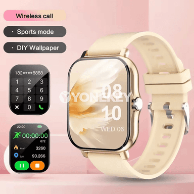 Akylly sagat Android/iOS, 1.83 dýum ekranly, jaň kabul edýän, fitnes