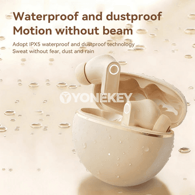 Simsiz Bluetooth nauşnikler, mikrofonly, şum basyşyny peseldýän, TWS