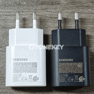Samsung 25W PD çalt zarýad beriji adapter, Galaxy üçin Type-C kabel bilen
