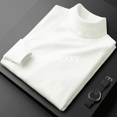 Erkekler üçin ýyly örme turtlenek switer, güýz-gyş üçin