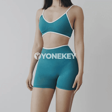 Aýallar üçin 2 bölekli seamless yoga toplumy, ýokary billi sport toplumy