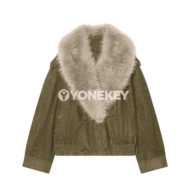 Zenanlar üçin vintage goşa düwmeli ýüňli ýyly jaket