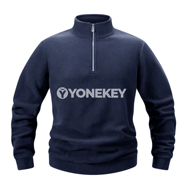 Erkekler üçin ýyly fleece switer, ýokary boýunly, güýz-gyş üçin