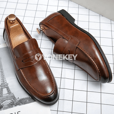 Erkekler üçin klassik slip-on köwüşler, ofis we toý üçin